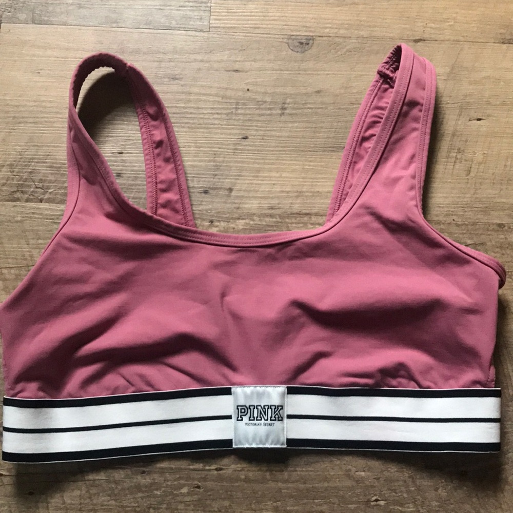 Pink dusty rose sports bra